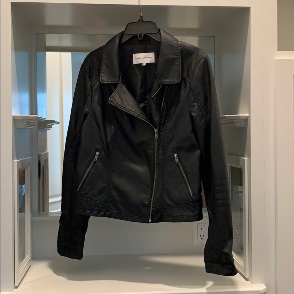 Cupcakes and Cashmere  Faux Leather Jacket